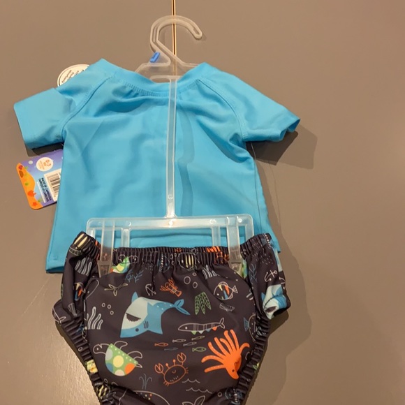 Sea me Swim rash guard with reusable water diaper - Picture 2 of 3